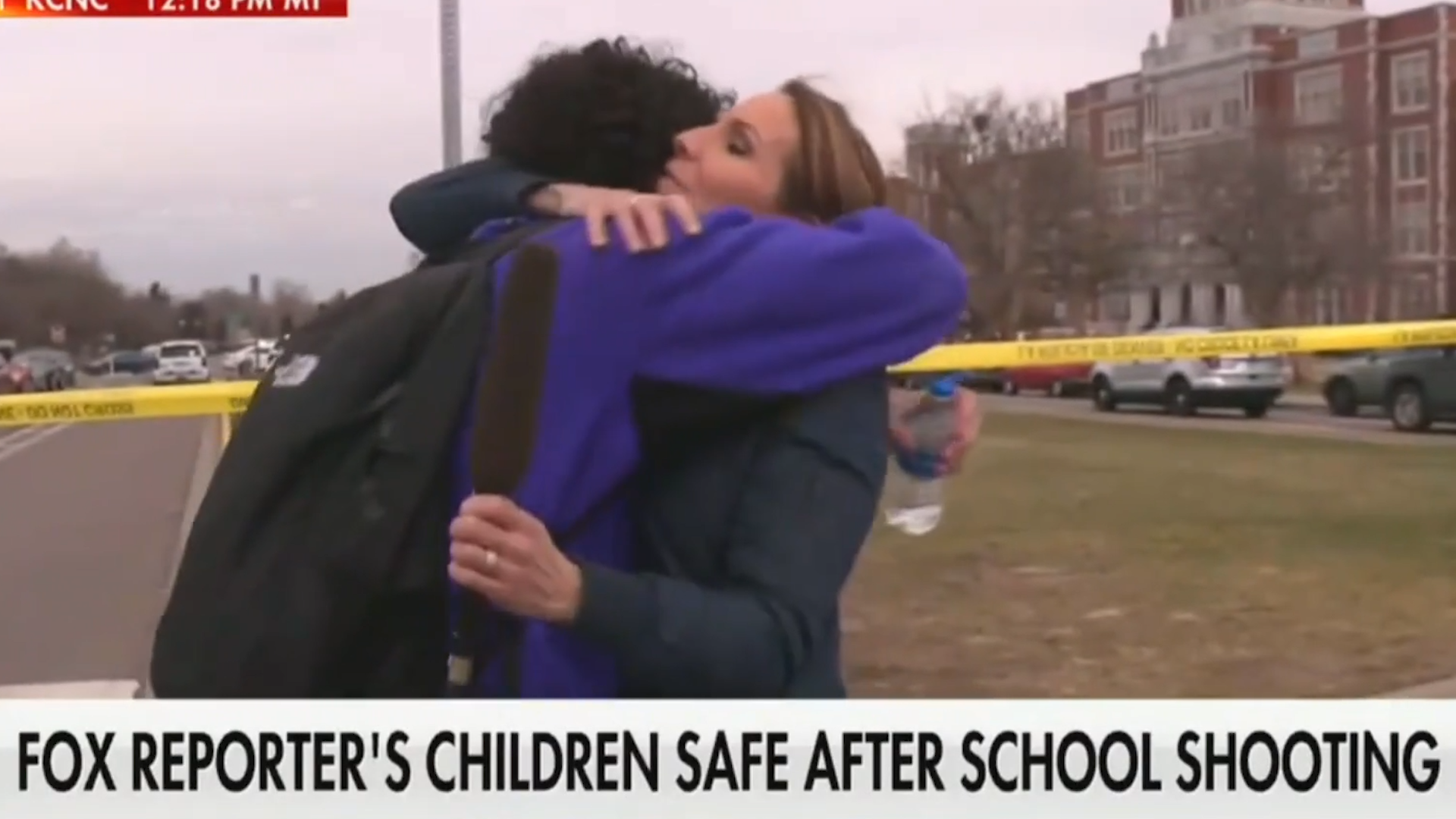 Reporter Hugs Son At Scene Of Shooting